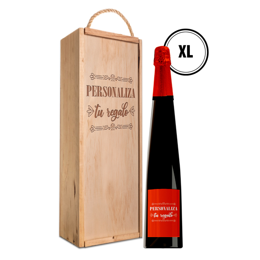 Kit Caja + vino Magnum y Rhin personalizado